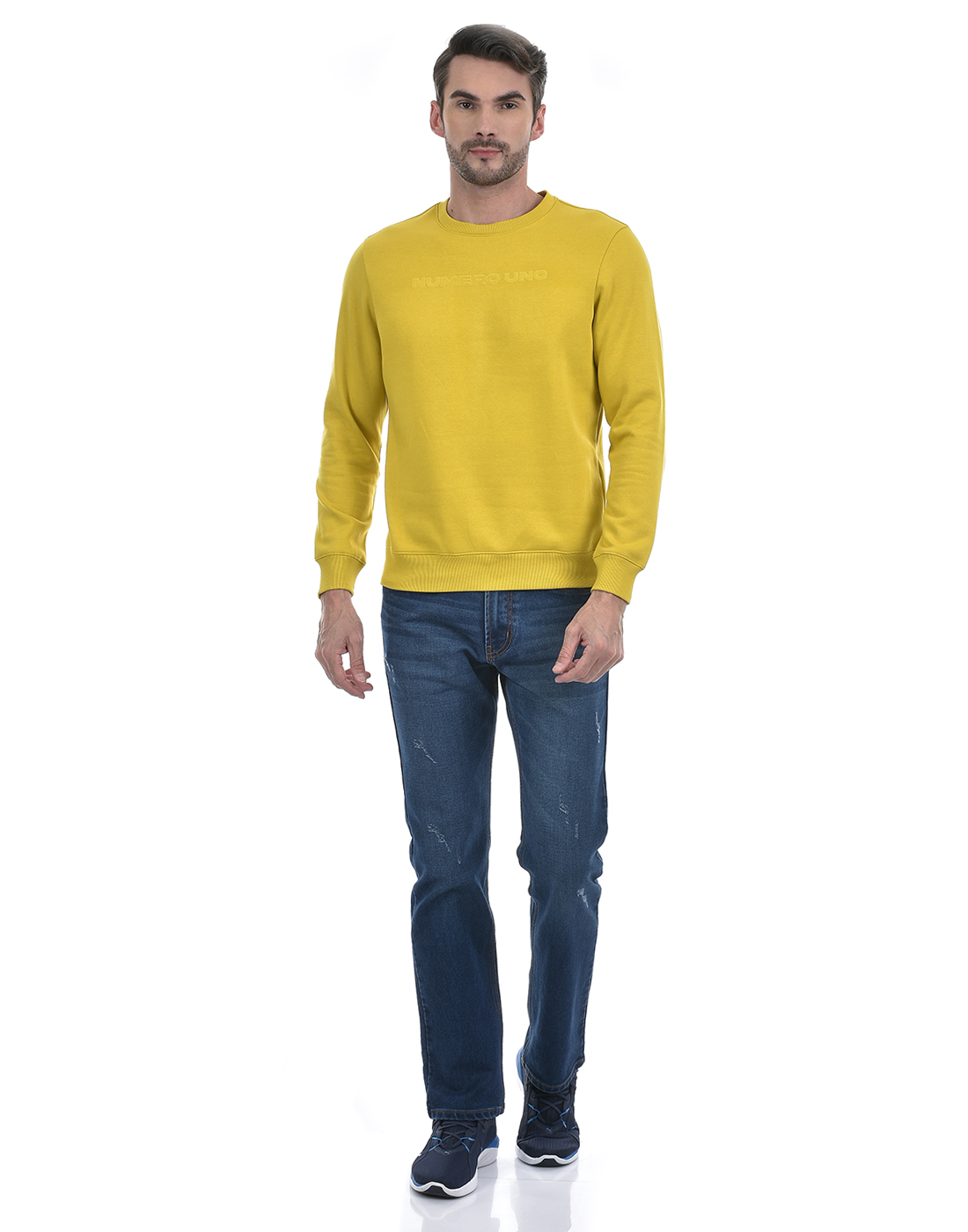 Numero Uno Men Solid Blue Jeans